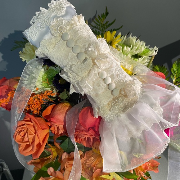 Hand Crafted Accessories - HANDMADE lace Bouquet Wrap Heirloom